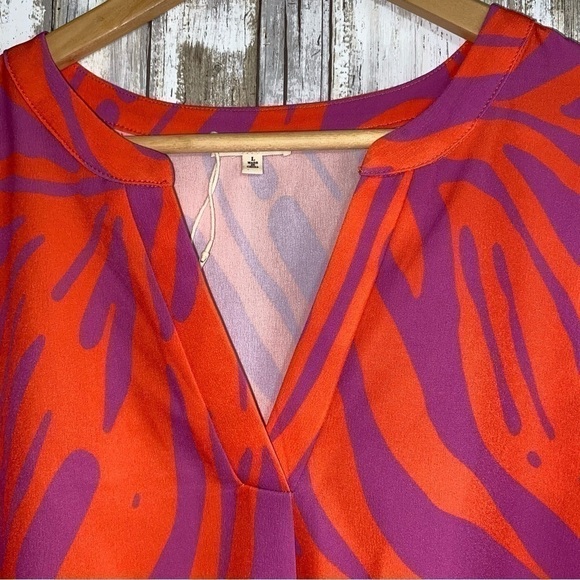 Jodifl Stacy Orange & Purple Tiger Oversized Blouse - Picture 4 of 5